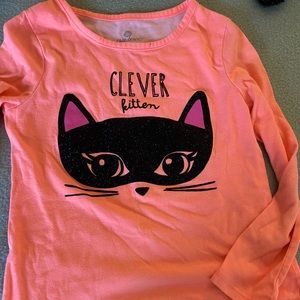 Girls size 6 Halloween clever kitten sparkles